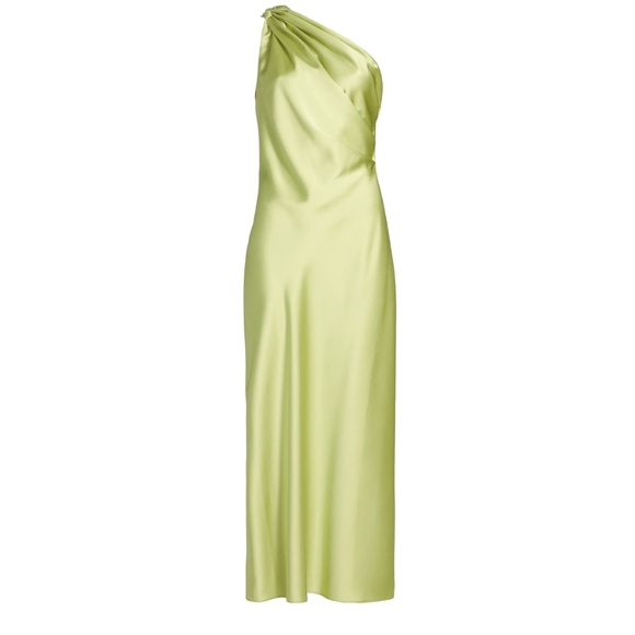 Tanya Taylor Stassi Satin One-Shoulder Dress | Sz 8 - Picture 6 of 6